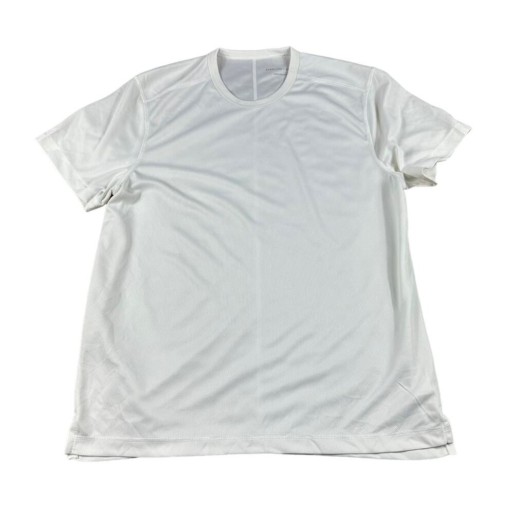 EVERLANE The Sport Crew Neck Short Sleeve Tee T-Shirt White Large Perform Gym
